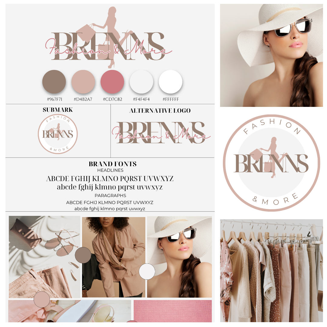 A logo suite for an online clothing boutique