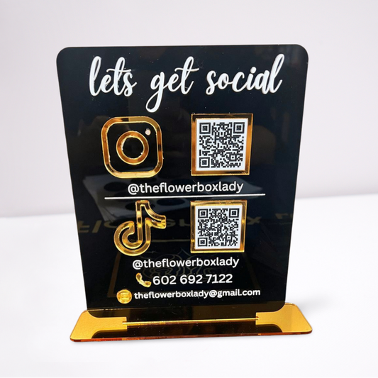 Acrylic Social Media Sign - 1 Panel